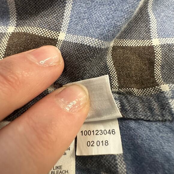 Brooks Brothers Blue Black Mens M Madison Cotton Flannel Plaid Button Down Shirt - Picture 9 of 9